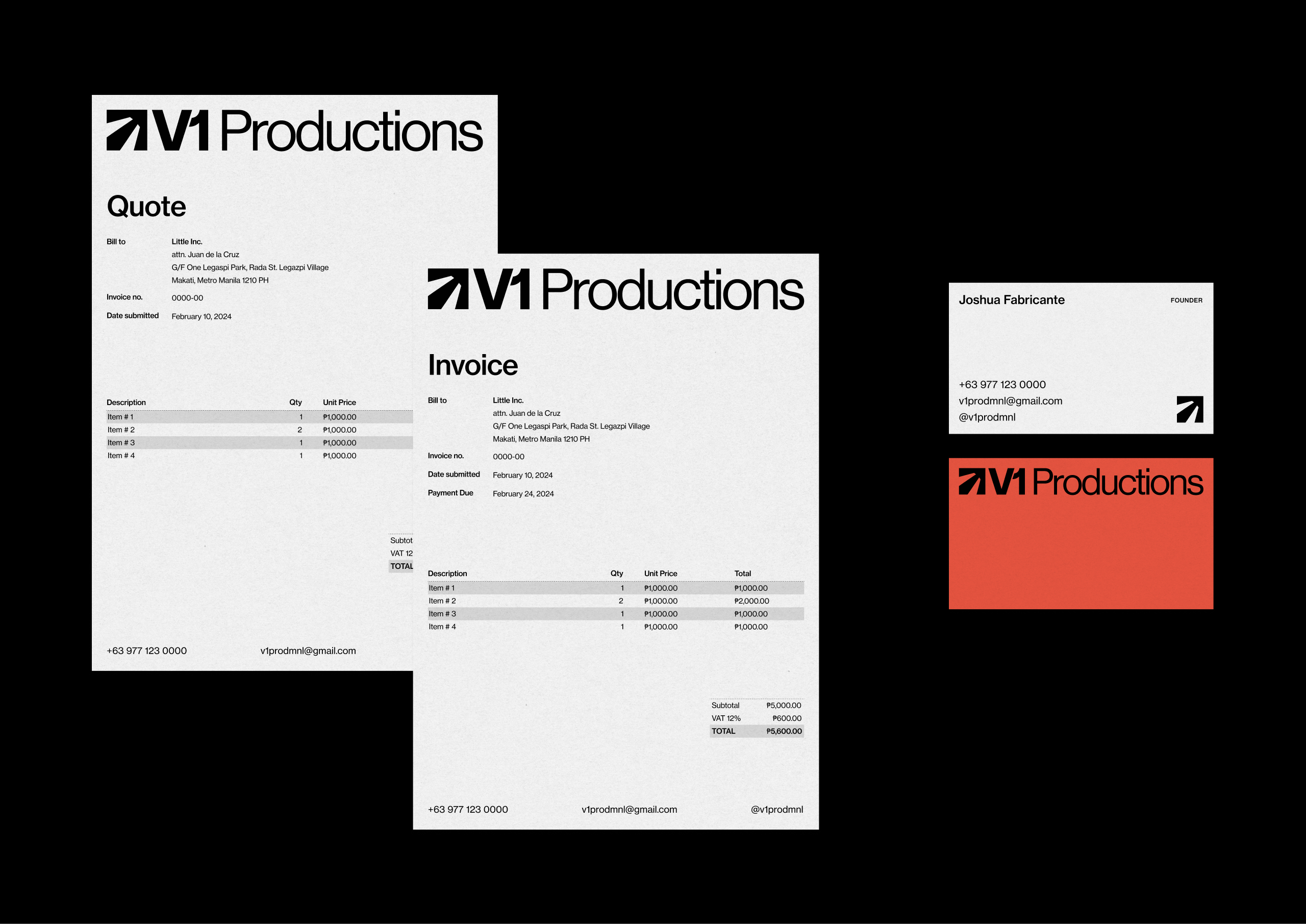 v1 brand identity showcase