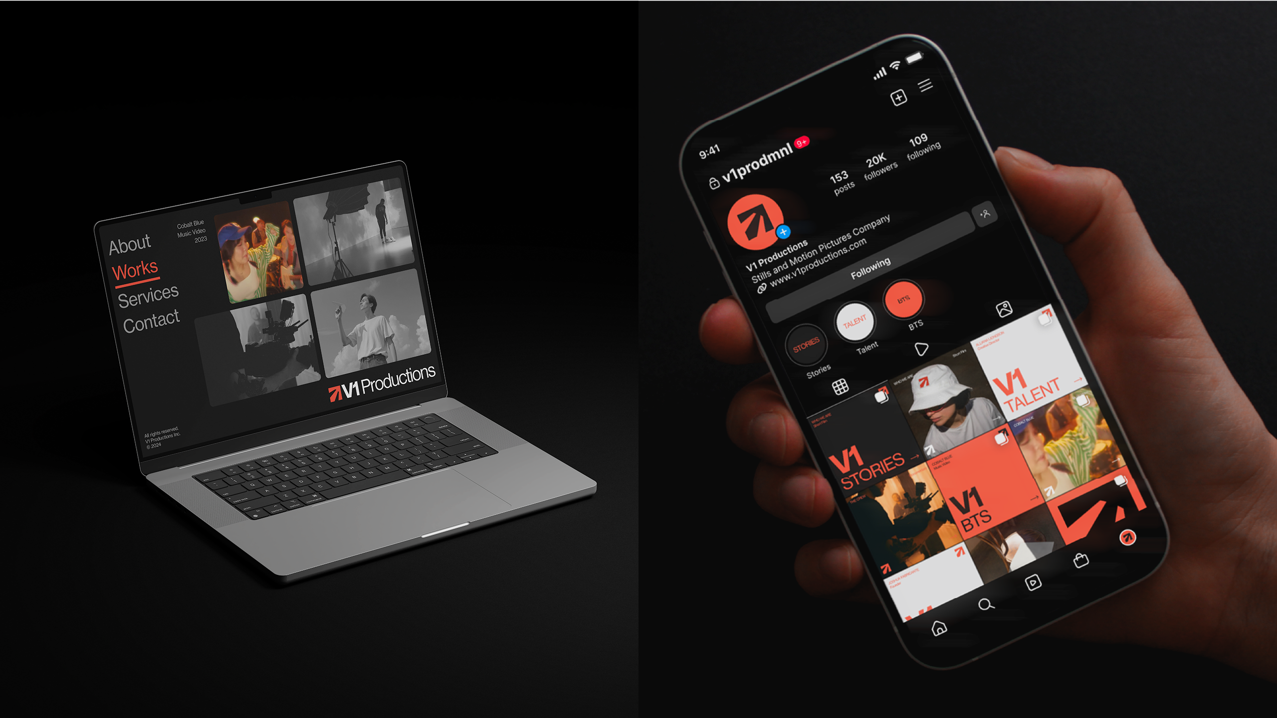 v1 brand identity showcase